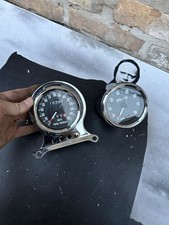 Old Chrome Harley Davidson OEM Speedometer And Tach With One Mount Shovelhead picture