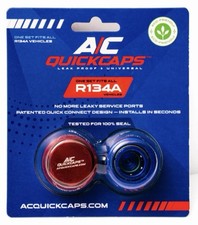 A/C Quickcaps R134A Service Caps Leak Proof & Universal / One Size Fits All 134a picture