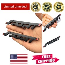 Durable 2Pack 3D Zinc Car Emblems - Easy Install Black Decals for Every Car picture