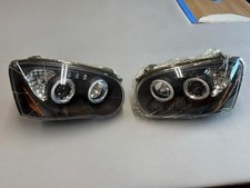 2003-2005 Subaru Impreza WRX STI Blobeye Black LED Projector Headlights HU779 picture