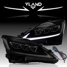 Pair Vland Projector Headlight For 2006-2013 Lexus IS 250 350 ISF LED Headlights picture
