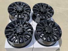 Set(4) 20x8.5 Gloss Black Wheels 8x180 Fit Chevrolet Silverado 2500 High Country picture