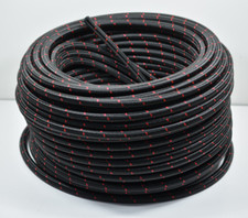 (20 Feet) -12 AN Pros Lite Black Nylon / Stainless Braided Hose E85 Fuel Oil Gas picture