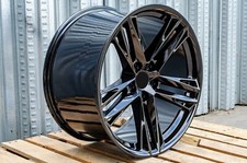 20X10 / 20X11 OE Replica ZL1 Wheels For Camaro Staggered 5x120 GLOSS BLACK SET 4 picture