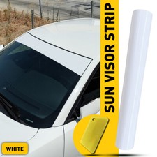 60x10'' Window Tint Windshield Sun Visor Vinyl PVC Decal Strip Sticker White picture