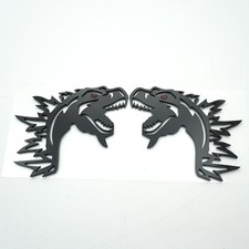 2Pc Godzilla Red Eye Badge Emblem’s Custom New Gloss Black picture