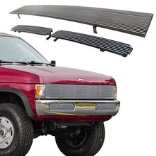 Fits 1995-1997 Nissan Hardbody Pickup Chrome Billet Grille Grill Insert Combo 96 picture
