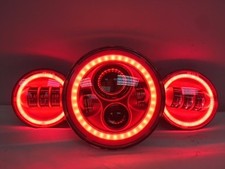 Harley Red Daymaker Headlight Set 7