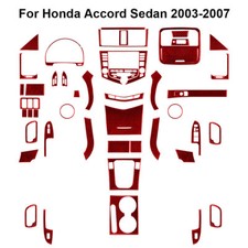 49Pcs Red Carbon Fiber Full Interior Kit Cover Trim For Honda Accord Sedan picture