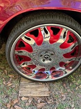 Relisted 26x9/10 Forgiato rims and tires Painted Candy Brandy Wine Buick Lasabre picture