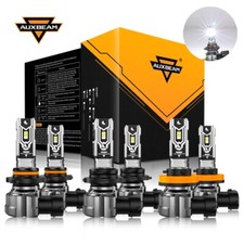 AUXBEAM 9005+9006+H11 Combo LED Headlights+Fog Lights 6pcs Bulbs White 20000LM picture