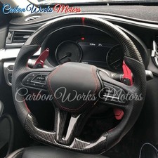 Heated 3k Carbon Fiber Steering Wheel For INFINITI Q50 19-24 Q60 14-22 W/CF Trim picture