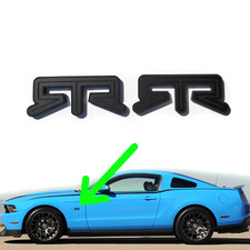 PAIR (2) RTR Fender Emblems Fits FORD MUSTANG Side Badge Nameplate Decal Drift picture