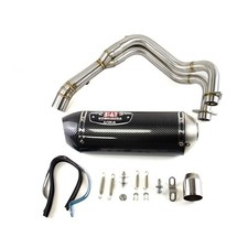 For Yamaha MT-07 FZ07 XSR700 YZF R7 Full Exhaust System Front Pipe 420MM Muffler picture