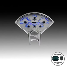 1955-1956 Chevy Bel Air LED Analog Gauge Cluster Intellitronix WL1101 Blue picture