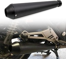 Sporacingrts Stainless Steel Motorcycle Exhaust Muffler Silencer Pipe Black picture