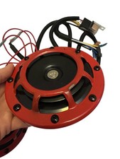 FARBIN 12V Dual Tone Twin Disc Horn Kit Red w/ 80A Relay Wiring Harness picture
