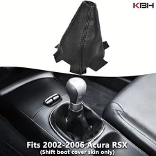 Fit 02-06 Acura RSX Manual Shifter Shift Boot Replacement Cover PU Leather Black picture