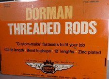 2 - Vintage Dorman Threaded Rods Display Advertising Made in USA picture