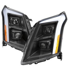 FOR 2010-16 Cadillac SRX Black Clear Projector Headlights LED Sequential Turn picture