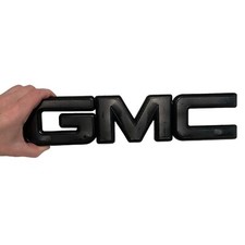 GMC Front Grille Emblem BLACK Logo Badge For Sierra Yukon Savana Enjoy picture