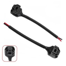H4 9003 HB2 Female Socket Replace LED Headlight Connector Wire Harness Plug 2PCS picture