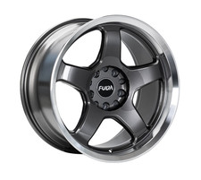 4 Pcs 18 X 9.5 Gunmetal Machine Lip Wheels Rim PCD 5 X 135 Wheel ET 0 mm CB 87.1 picture