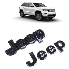 14-20 Jeep Grand Cherokee Gloss Black Replacement Nameplate Emblem Set Mopar OEM picture
