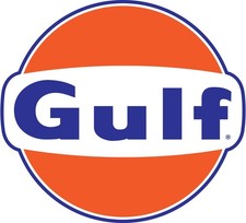 Gulf Oil Racing Gasoline Motor Sticker Vinyl Decal | Choose Size picture