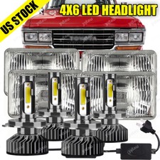 4pcs 4x6 LED Headlights Hi/Lo Beam For Toyota Land Cruiser 1988 1989 1990 picture