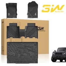 3W Floor Mats & Cargo Liner for 2021-2026 Ford Bronco 4 Door TPE All Weather Mat picture