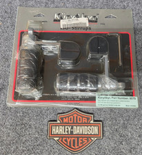 KURYAKYN CHROME ISO STIRRUPS LARGE FOOT PEGS WITH MALE MOUNTS 8075 picture