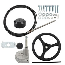 12 Feet Boat Rotary Steering System Outboard Kit & 12Ft Marine Cable SS13712 picture