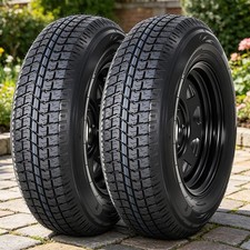2PCS ST205/75D14 Trailer Tires with 14 in Rims 5 Lug on 4.5 in Load Range C 6PR picture