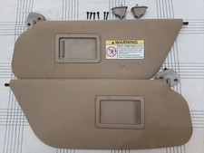 1999-2007 FORD F250 F350 Excursion Sun Visor Set Driver Passenger Tan picture