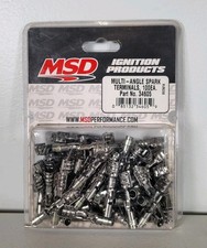 MSD 34604 Terminals Spark Plug Wire Straight/Multi-Angle Stainless Steel Qty 100 picture