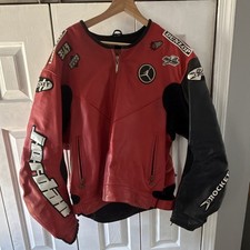 Air Jordan Joe Rocket Leather Motorcycle Jacket XXL picture