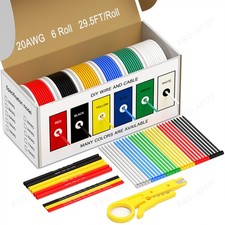20 AWG PVC Hook-Up Wire 6 Colors 29.5ft, Stranded Tinned Copper Flexible Cable picture