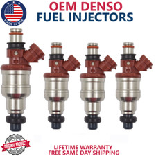 4 UNITS OEM DENSO FUEL INJECTORS For 1989-1995 Toyota Pickup, 4Runner  2.4L I4 picture