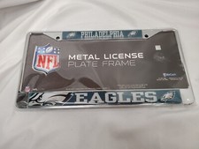 AUTHENTIC NFL Philadelphia Eagles Metal Chrome License Plate Frame Auto Car GIFT picture