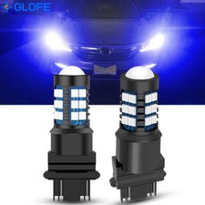 GLOFE 2Pcs 3157 4157 LED Bulb Blue Purple High Bright 3030 SMD DRL Daytime Light picture