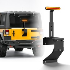 For 07-18 Jeep Wrangler JK JKU Heavy Duty Spare Tire Carrier Mount w/ LED Light picture
