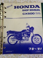 OEM 1978-1981 Honda CX500 Deluxe Custom Shop Service Manual 6141504 with Binder picture