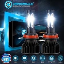 IRONWALLS LED Headlight H11 Low Beam Bulb Kit 360000LM 6000K Ultra Bright 4-side picture