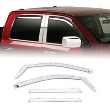 Putco 480139 Chrome Deflectors for 09-24 RAM Quad Cab picture