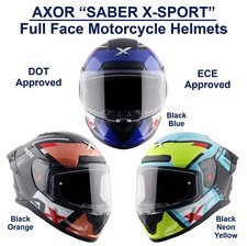 AXOR “ SABER X-SPORT ” Full Face DOT & ECE Certified Motorcycle Helmets picture