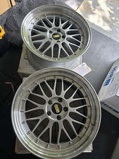 Authentic JDM BBS LM155 2 Piece wheels 9.5+32 5x112 With Center Caps picture