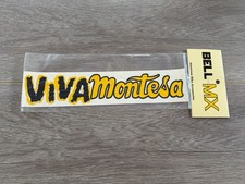 Vintage Viva Montesa Motorcycle Bell MX Yellow Decal Bumper Sticker 60s 70s NOS picture