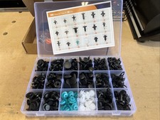 360-Piece Push Bumper Fastener Rivet Clip Set - 18 Popular Sizes for Vehicles picture