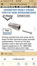 ODOMETER RESET KNOB HARLEY big twin SPEEDOMETER FL 1968-84 HD 67215-68 67217-68 picture